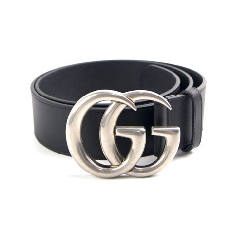 gucci black belt silver buckle|gg belt for women.